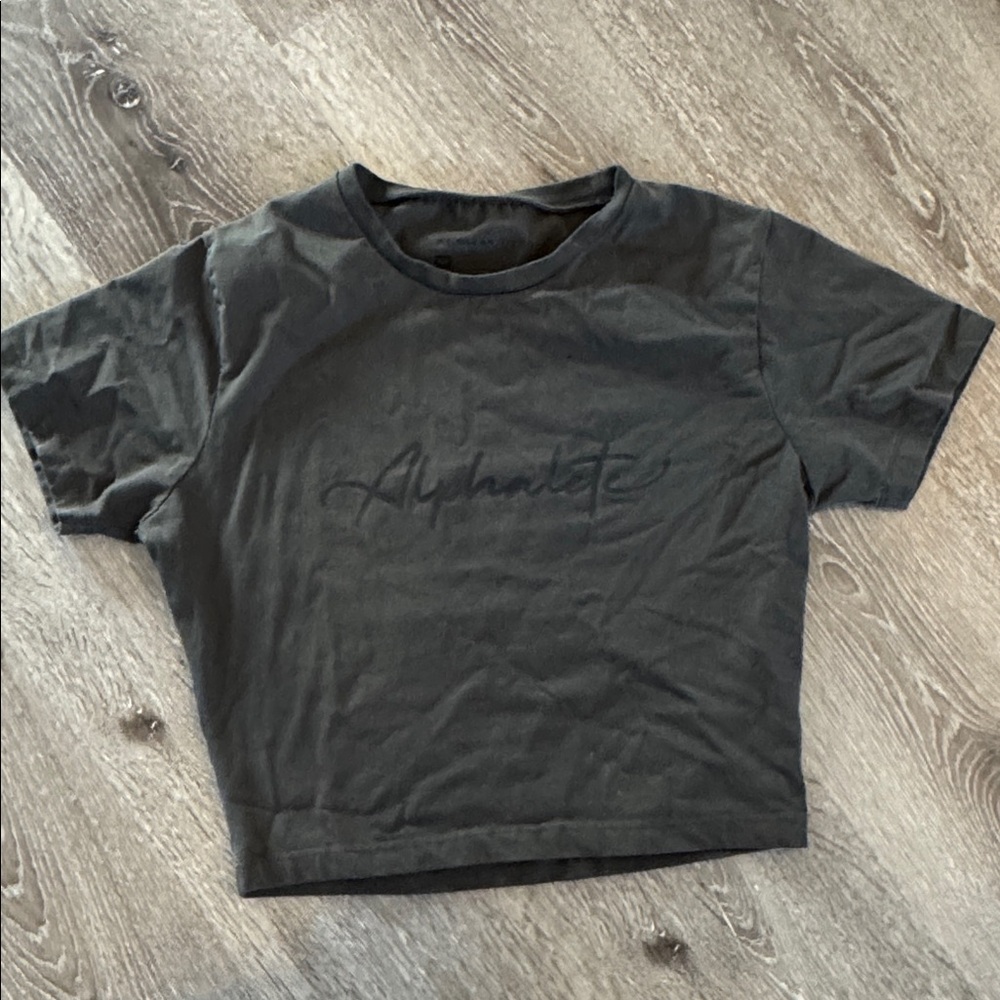 Alphalete Charcoal Cropped Tee